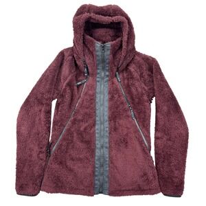 Kuhl Flight Jacket Women S Burgundy Fleece Full Zip Hoody Gorpcore Hiking